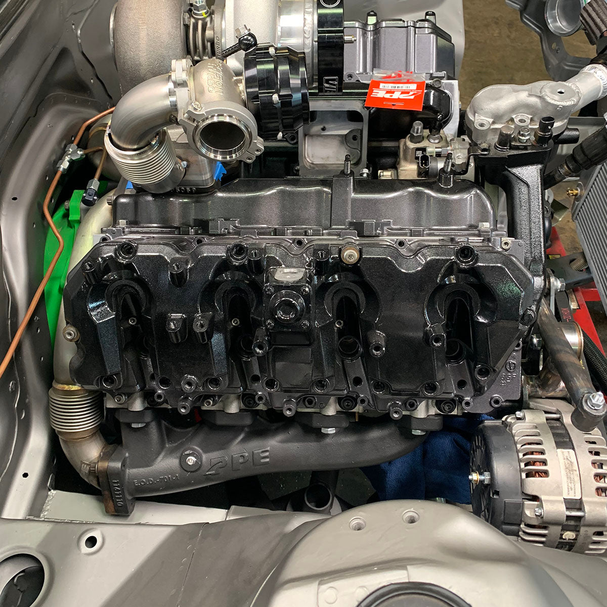 Manifolds and Up-Pipes GM 2004.5-2005 Y Pipe LLY - Black - Image 2