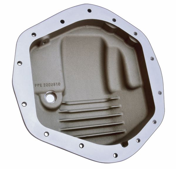 Heavy Duty Cast Aluminum Rear Differential Cover GM/Ram 2500/3500 HD Raw PPE Diesel Silver - Image 2