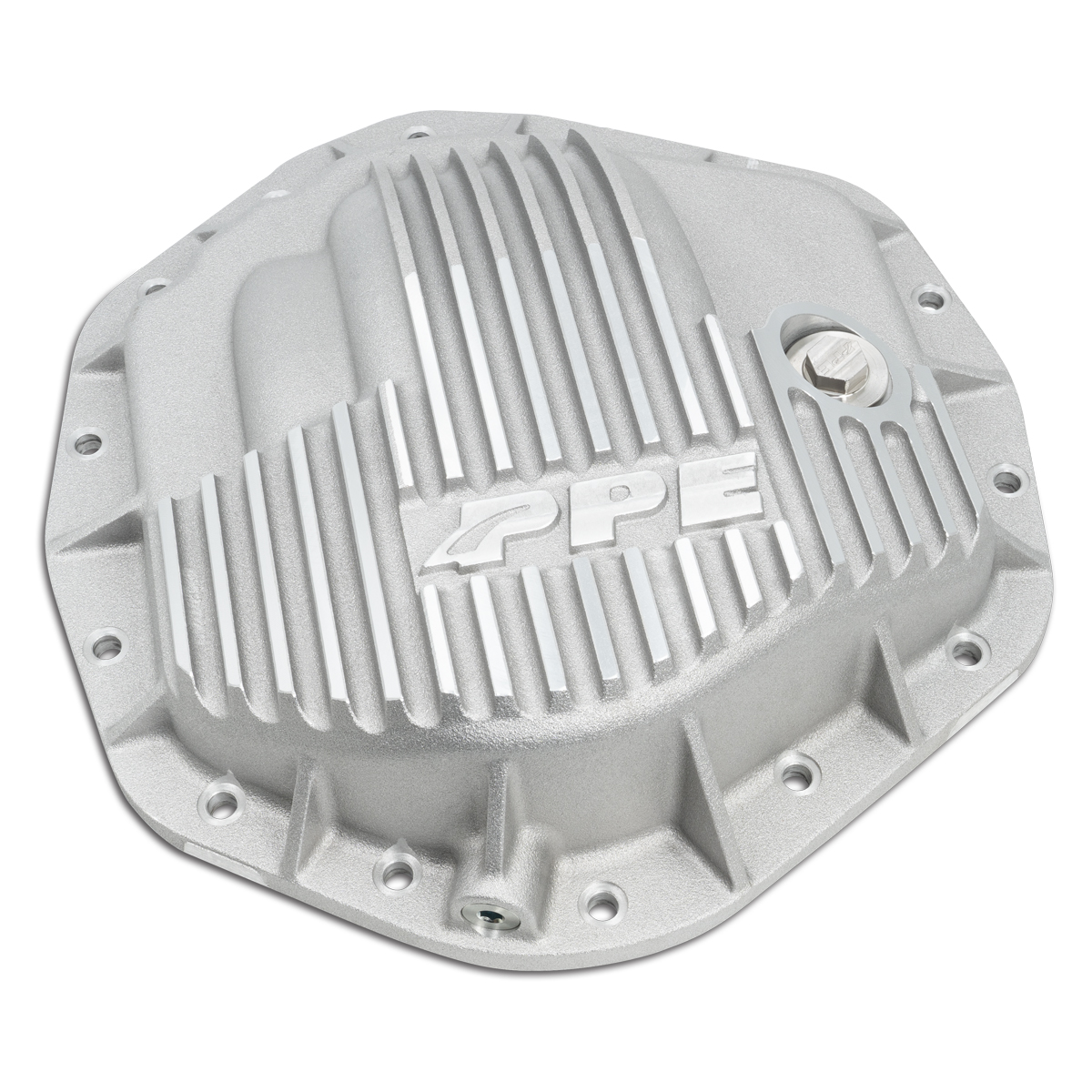 Heavy Duty Cast Aluminum Rear Differential Cover GM/Ram 2500/3500 HD Raw PPE Diesel Silver - Image 3